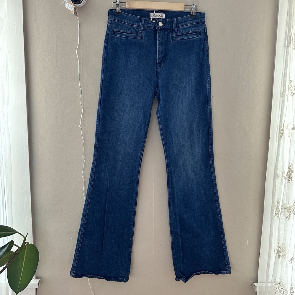 Madewell Womens Flea Market Flare Jeans Size 29 High Rise Denim Retro Boho 70s